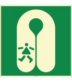 Fosforlu Çocuk Can Yeleği İşareti - Acil Durum Levhası