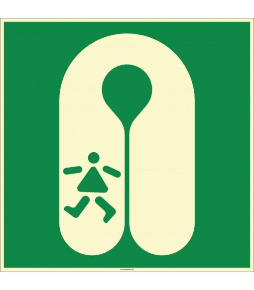 Fosforlu Çocuk Can Yeleği İşareti - Acil Durum Levhası