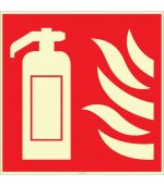 Fosforlu Yangın Söndürücü İşareti Levhası Etiketi - Acil Durum