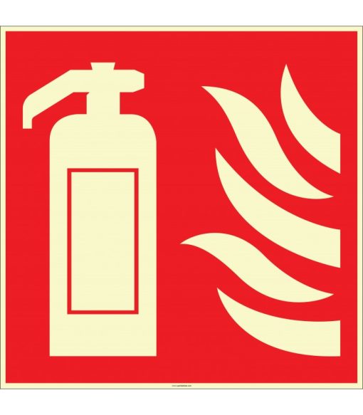 Fosforlu Yangın Söndürücü İşareti Levhası Etiketi - Acil Durum