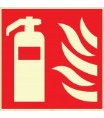 Fosforlu Yangın Söndürücü İşareti Levhası Etiketi - Acil Güvenlik
