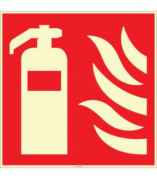 Fosforlu Yangın Söndürücü İşareti Levhası Etiketi - Acil Güvenlik