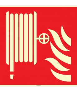 Fosforlu Yangın Hortumu Dolabı İşareti Levhası/Etiketi