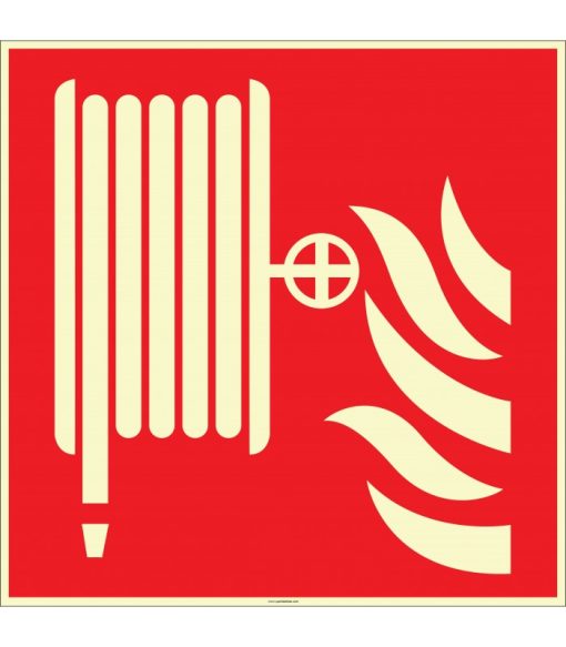 Fosforlu Yangın Hortumu Dolabı İşareti Levhası/Etiketi