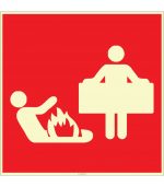 Fosforlu Yangın Battaniyesi İşareti ve Levhası: Acil Durum Etiketi