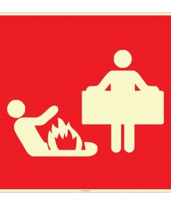 Fosforlu Yangın Battaniyesi İşareti ve Levhası: Acil Durum Etiketi