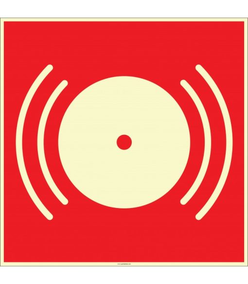 Fosforlu Yangın Alarmı İşareti Levhası/Etiketi - Acil Durum