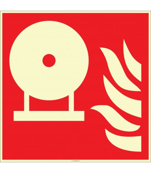 Fosforlu Sabit Yangın Söndürme Tankı İşareti Levhası