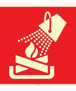 Fosforlu Yangın Kovası İşareti/Levhası - Acil Güvenlik Etiketi