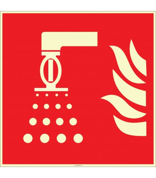 Fosforlu Yağmurlama Sistemi Kontrol Paneli İşareti/Levhası