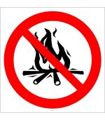 Ateş Yakmak Yasaktır İşareti/Levhası/Etiketi - Hızlı Kargo