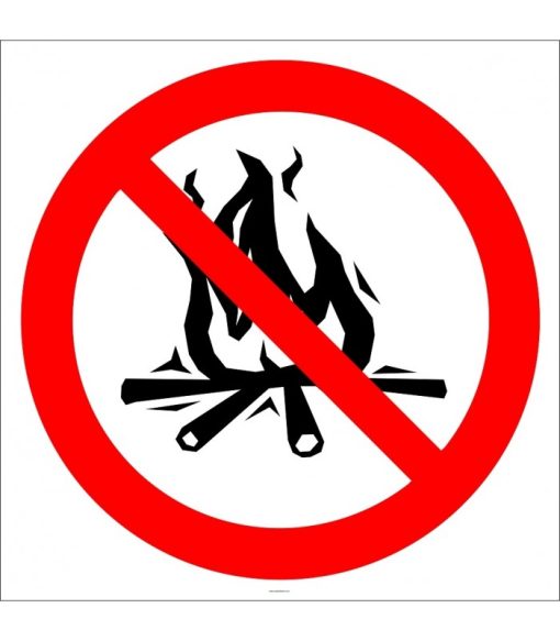 Ateş Yakmak Yasaktır İşareti/Levhası/Etiketi - Hızlı Kargo