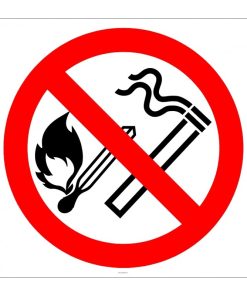 Açık Alev, Ateş, Sigara İçmek Yasaktır İşareti/Levhası/Etiketi