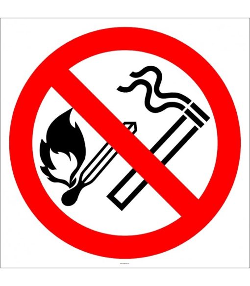 Açık Alev, Ateş, Sigara İçmek Yasaktır İşareti/Levhası/Etiketi