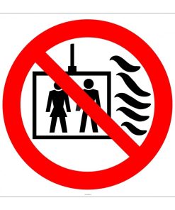 Yangın Asansör Kullanmayın İşareti/Levhası - Acil Durum Uyarısı