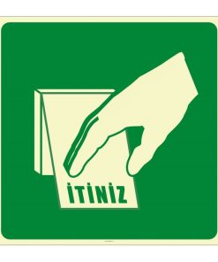 Fosforlu Açmak İçin İtiniz Levhası | Acil Çıkış Etiketi
