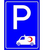 Ambulans Park Yeri Levhası: Acil Durum Otopark İşareti
