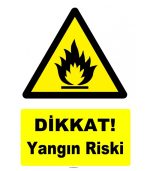 Dikkat: Yüksek Yangın Riski Uyarısı Levhası Satın Al