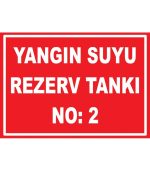 Yangın Suyu Rezerv Tankı No. 2 Levhası (Yüksek Kalite)