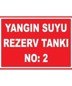 Yangın Suyu Rezerv Tankı No. 2 Levhası (Yüksek Kalite)