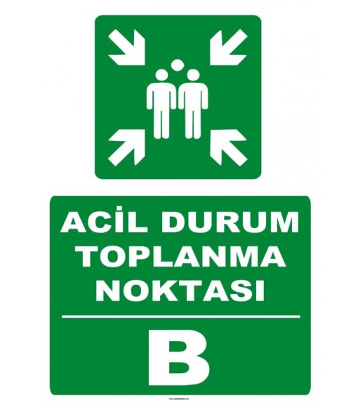 Acil Durum Toplanma Noktası Levhası - Güvenlik ve Yönlendirme