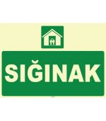 Sığınak Levhası - Acil Durum Sığınağı Tabelası