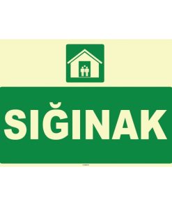 Sığınak Levhası - Acil Durum Sığınağı Tabelası