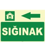 Sığınak Sol Yönlendirme Tabelası: Güvenli ve Acil Çıkış Levhası