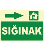 Sığınak İşareti, Sağ Yön Levhası: Acil Durum Tabelası