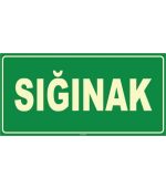 Sığınak Levhası - Acil Durum Sığınağı Güvenlik İşareti