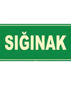 Sığınak Levhası - Acil Durum Sığınağı Güvenlik İşareti