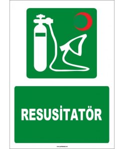 ISO 7010 Acil Durum Resusitatör Cihazı Levhası