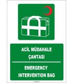 Türkçe İngilizce Acil Müdahale Çantası - Emergency Bag