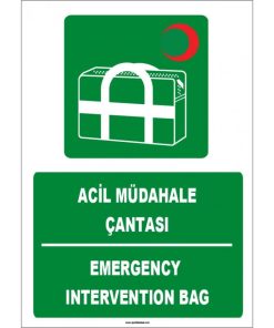 Türkçe İngilizce Acil Müdahale Çantası - Emergency Bag