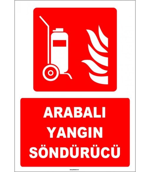 ISO 7010 Arabalı Yangın Söndürücü - Yüksek Kalite, Hızlı Kargo