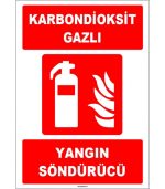 Karbondioksit Gazlı Yangın Söndürücü - ISO 7010 Güvenlik Etiketi