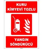 Tekerlekli Kuru Kimyevi Tozlu Yangın Söndürücü (ISO 7010)