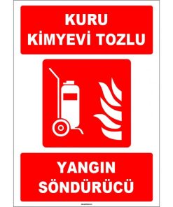 Tekerlekli Kuru Kimyevi Tozlu Yangın Söndürücü (ISO 7010)