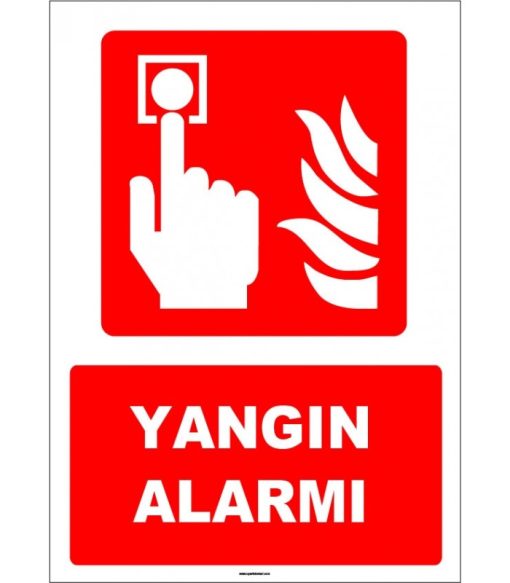 ISO 7010 Yangın Alarmı İşareti Levhası: Acil Durum Güvenliği