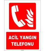 ISO 7010 Acil Yangın Telefonu Levhası - Güvenlik İşareti
