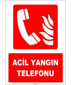ISO 7010 Acil Yangın Telefonu Levhası - Güvenlik İşareti
