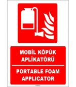 Mobil Köpük Aplikatör (Portable Foam) ISO 7010 Türkçe İngilizce