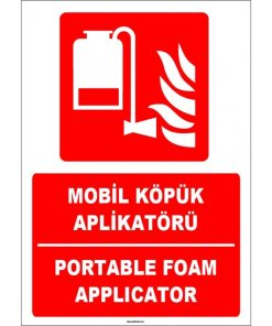 Mobil Köpük Aplikatör (Portable Foam) ISO 7010 Türkçe İngilizce