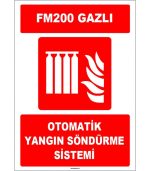 ISO 7010 FM200 Gazlı Otomatik Yangın Söndürme Sistemi