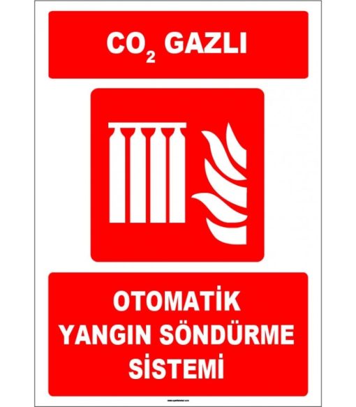 CO2 Gazlı Otomatik Yangın Söndürme Sistemi (ISO 7010)
