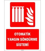 Otomatik Yangın Söndürme Sistemi - ISO 7010 Güvenlik Tabelası
