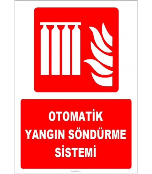 Otomatik Yangın Söndürme Sistemi - ISO 7010 Güvenlik Tabelası