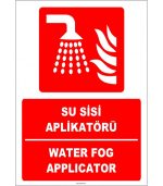 Türkçe İngilizce Su Sisi Aplikatörü - Water Fog Applicator Levhası