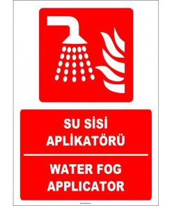 Türkçe İngilizce Su Sisi Aplikatörü - Water Fog Applicator Levhası