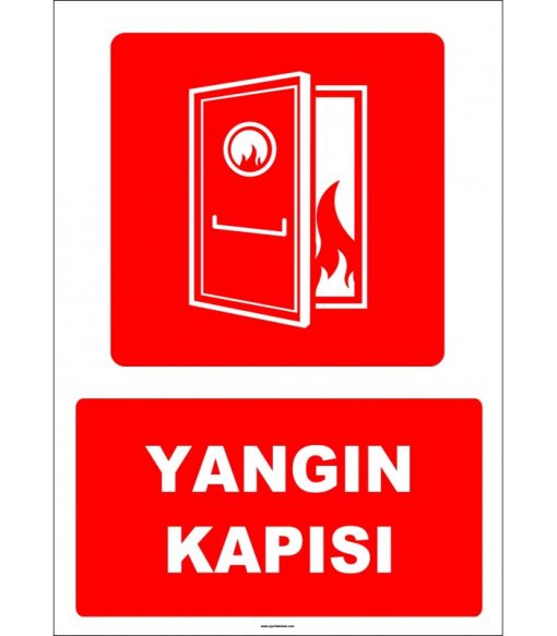 Yangın Kapısı Levhası - Acil Çıkış Güvenlik İşareti